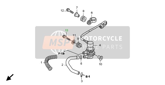 Honda SH150S 2011 SOLENOID VALVE for a 2011 Honda SH150S